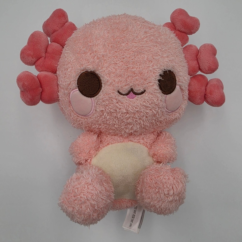 Cuddle Barn Plushgoals Pink Axolotl Heart Gills Stuffed Animal Plush 15134